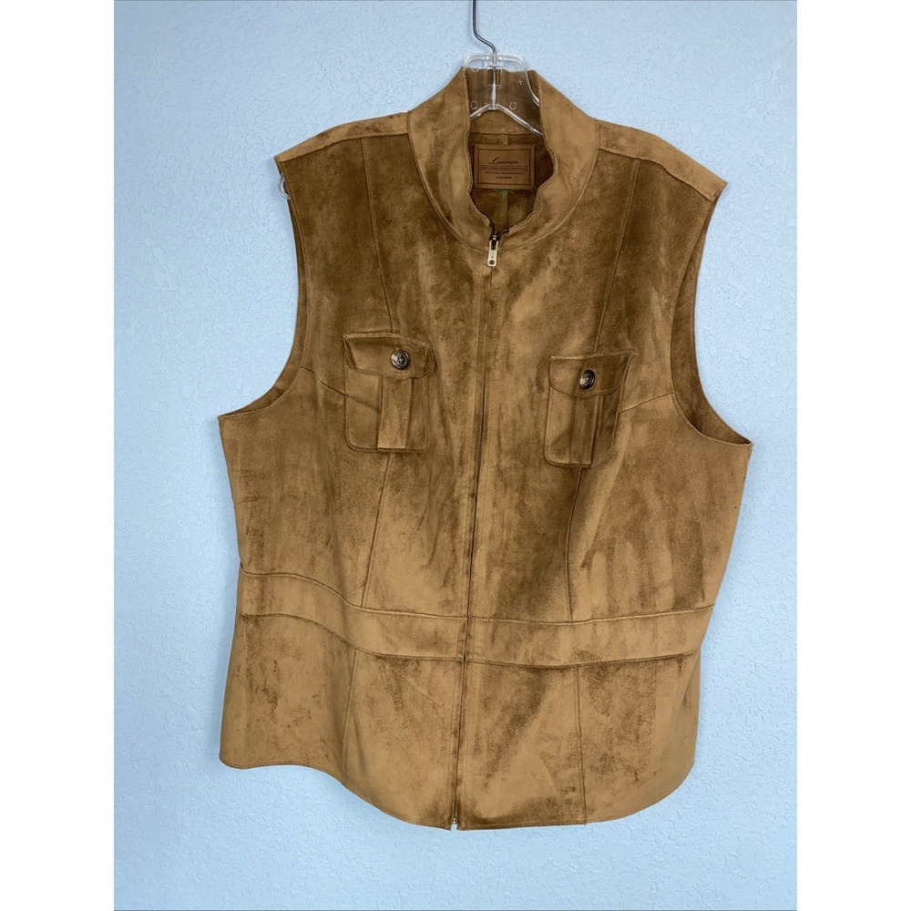 Ralph Lauren Tan Suede Vest WESTERN
